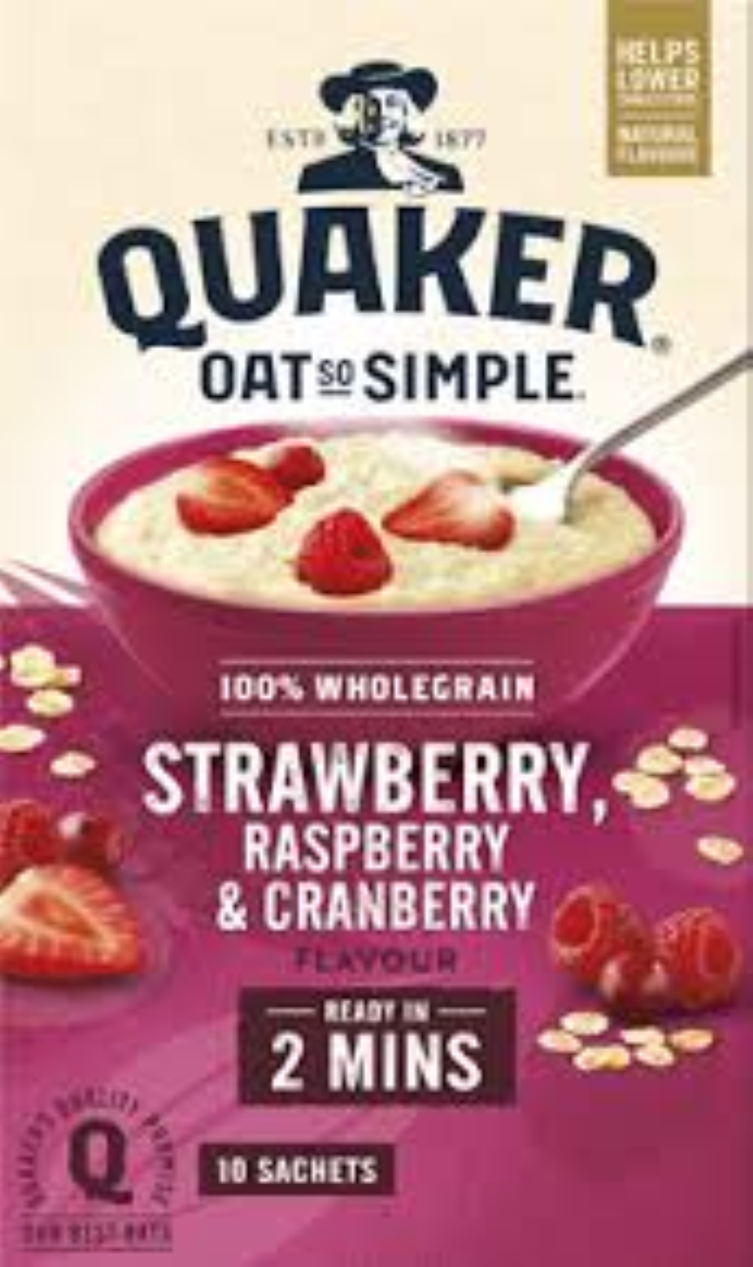 QUAKER OATS STRAWBERRY   RASP & CARNBERRY 339G
